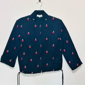 ST JOHN SPORT BY MARIE GRAY So Cherry Full Zip Jacket Size Small